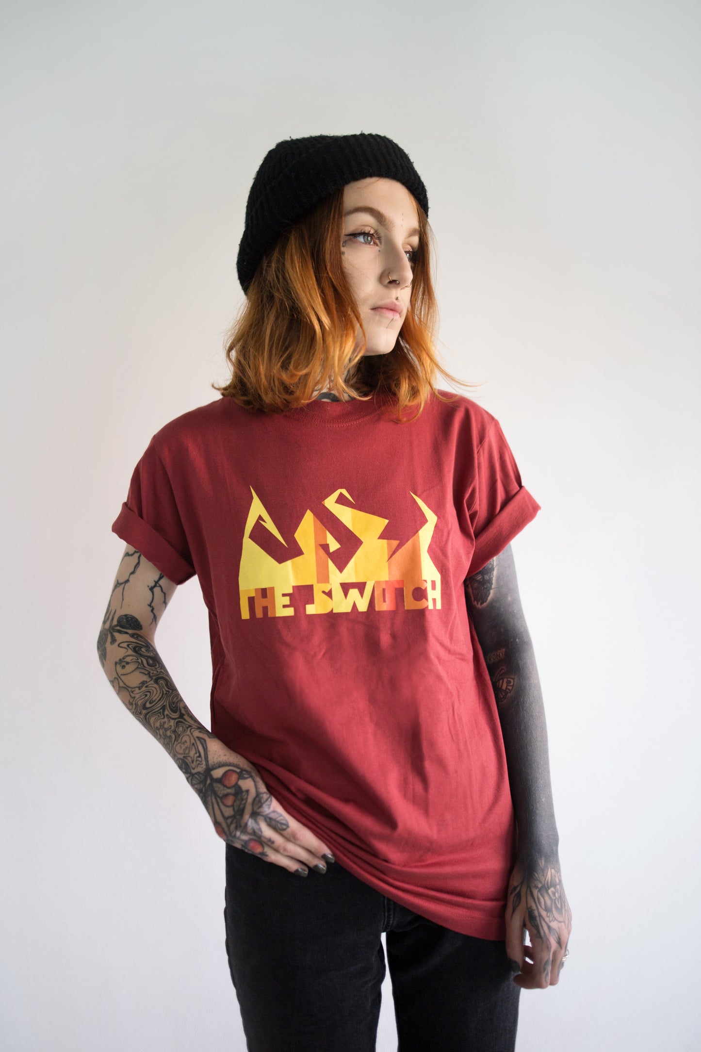 Triko "waves" - unisex, červené